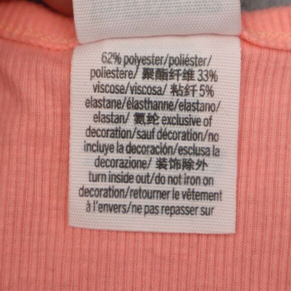 Pink Victoria Secret Shirt Womens M Pink Razor Back Scoop Neck Knit Stretch Tee - Picture 6 of 15